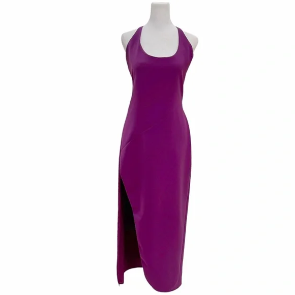 The Attico Dress Evening Gown Side Slit Pink Purple - Picture 2 of 10